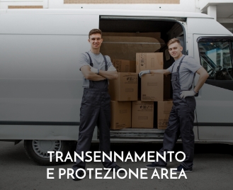 Transennamento e protezione area durante il trasloco